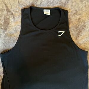 Gymshark Men's Black Sleeveless Tank Top Size M Athletic Fit Lightweight